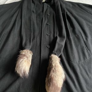 Vintage Black Cape, Wool